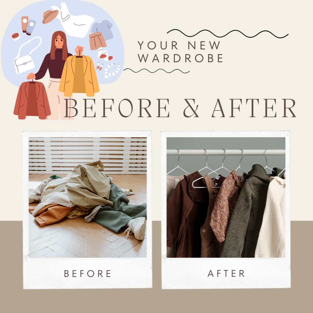 wardrobe organization before and after